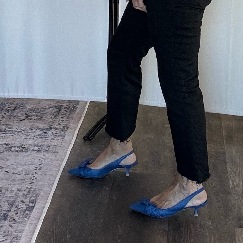 Blue Stewart Weitzman Slingback Heels - Picture 4 of 8